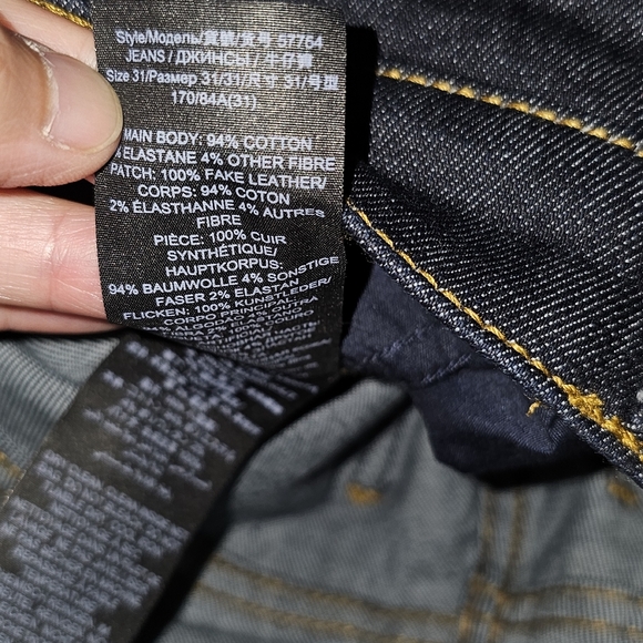 ALT Elena Gilbert Tory Burch Denim Pants Women Sz 31 Dark Straight Leg High Rise - Picture 4 of 16